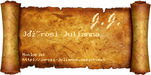 Járosi Julianna névjegykártya